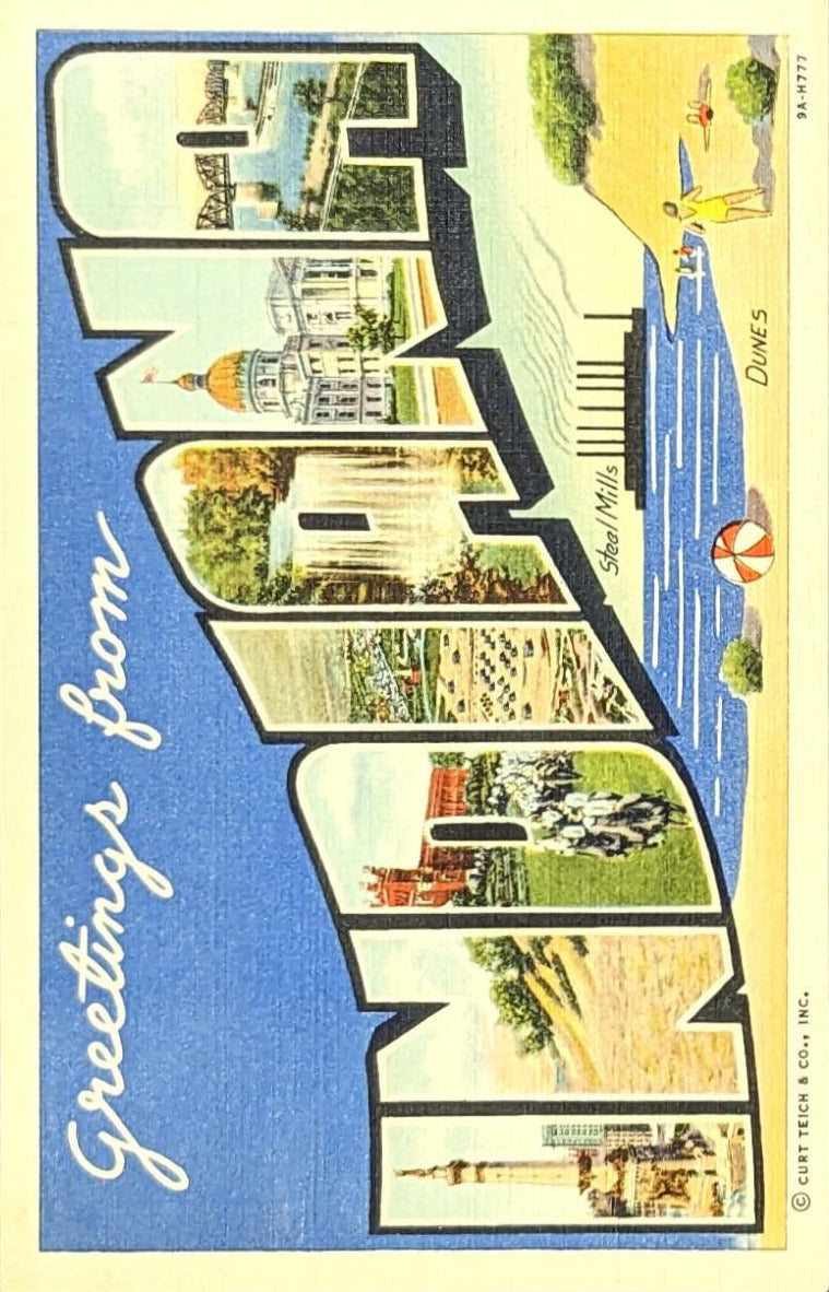 Greeting from Indiana - Digital Print Download
