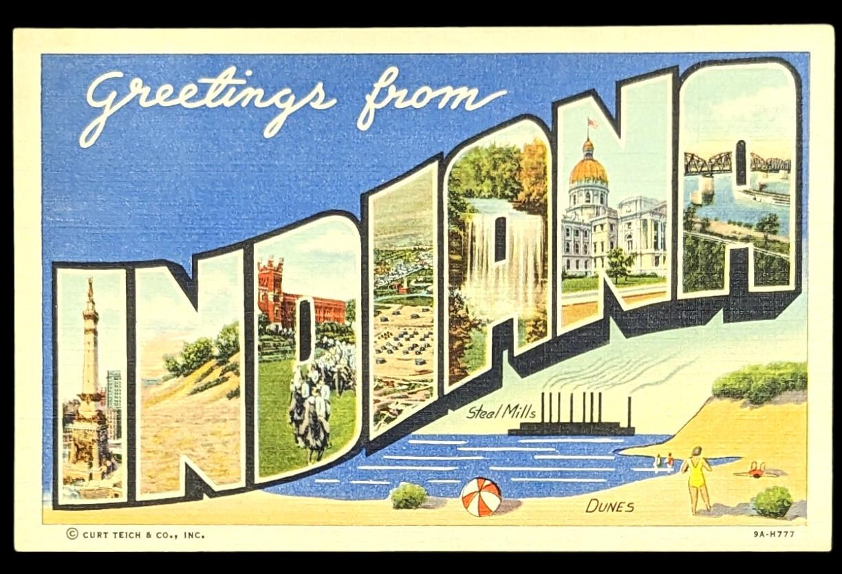 Greeting from Indiana - Digital Print Download