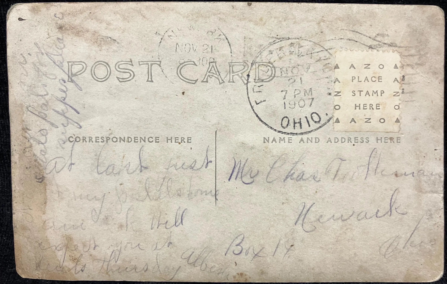 RPPC -Two Women in Big Feathered and late Victorian Clothing - Vintage Real Photo Postcard