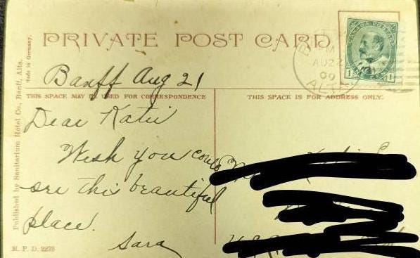 Devil's Head Canyon - Banff, Alberta, Canada - 1909 Postcard