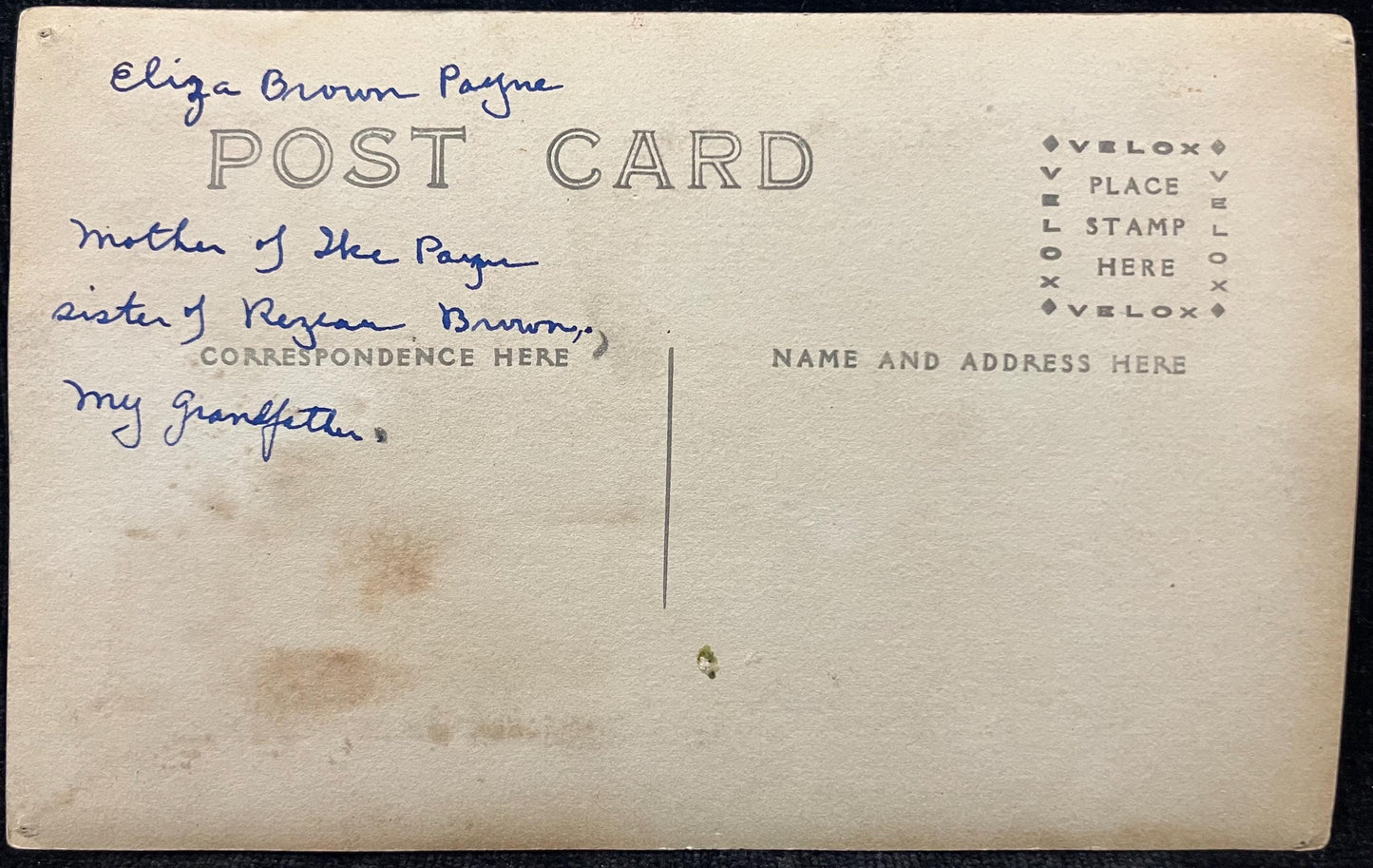 RPPC - Older Woman Standing in 1890 -1900 Midwestern Neighborhood - Late Victorian Era Clothing and Hairstyle - 1890s real Photo postcard