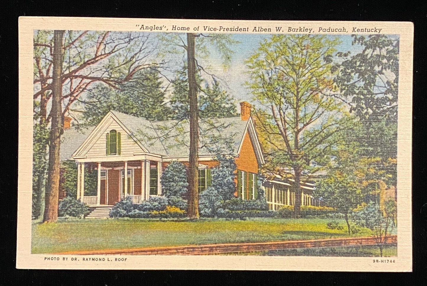 Angles - Home of Vice-President Alben W. Barkley - Paducah, Kentucky - 1940s Linen Postcard
