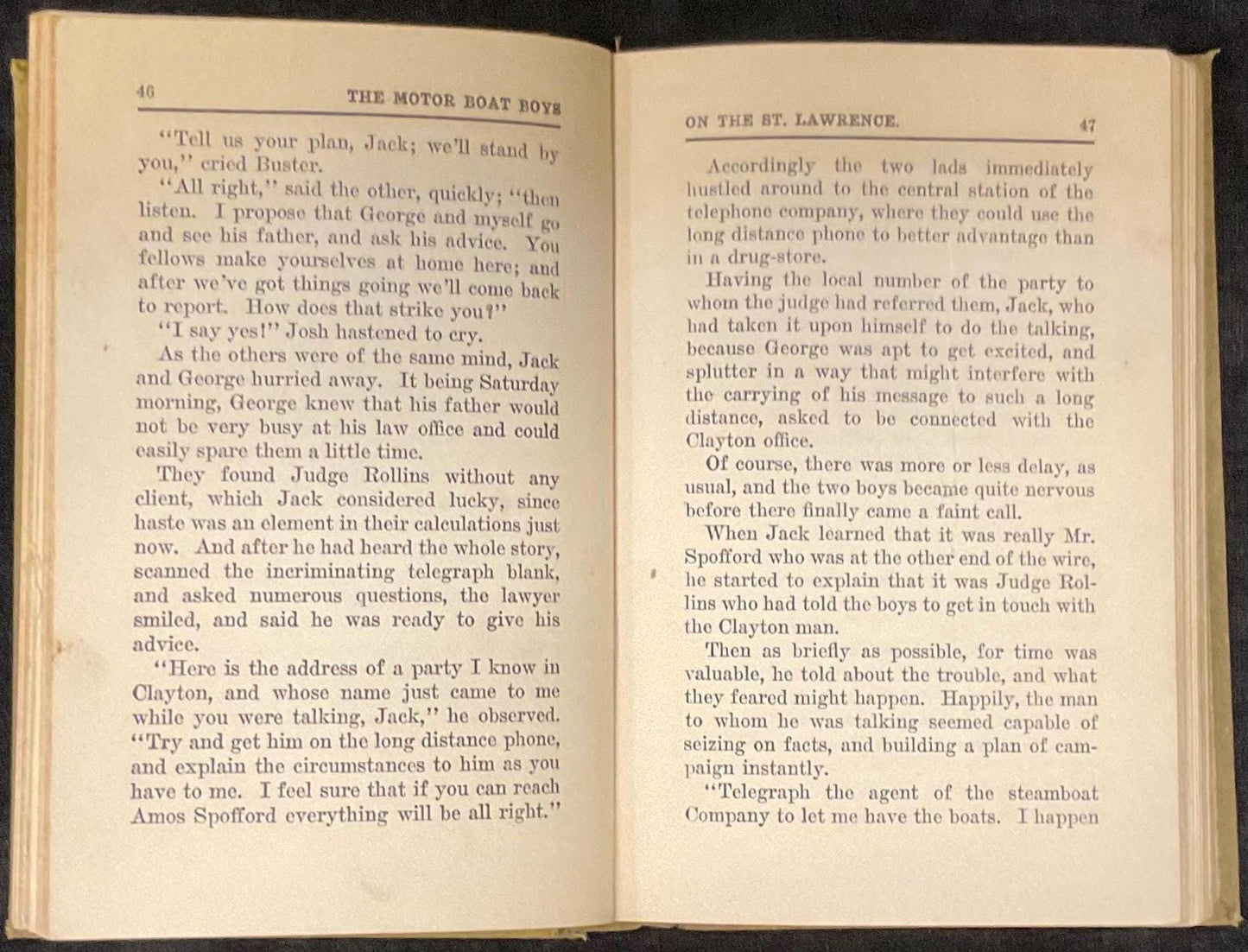 Motor Boat Boys on the St. Lawrence - by Louis Arundel - Copyright 1912 - publisher M. A. Donahue & Company - first printing