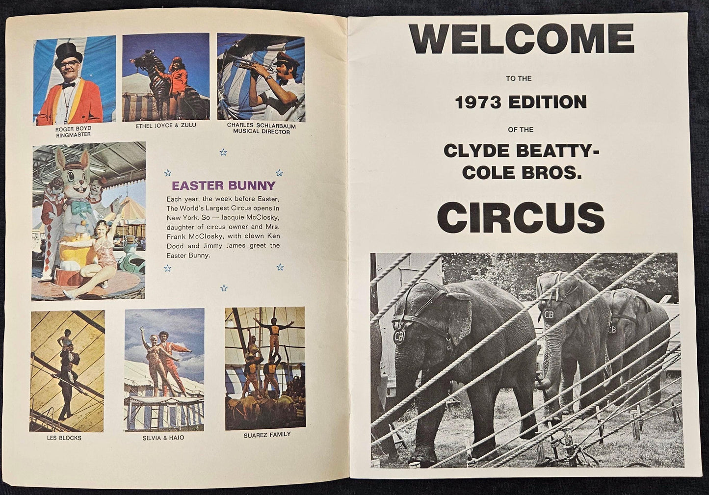 Clyde Beatty-Cole Bros Circus - 1973 Souvenir Program and Pictorial Circus History - Benton Harbor, Michigan -Circus Ephemera with Pictures