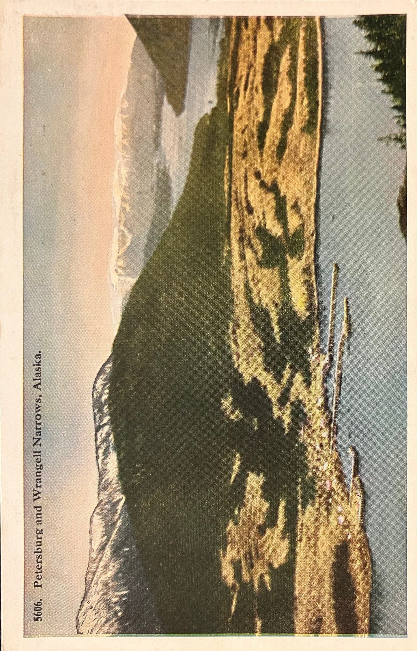 Petersburg - Wrangell Narrows, Alaska - Vintage Postcard