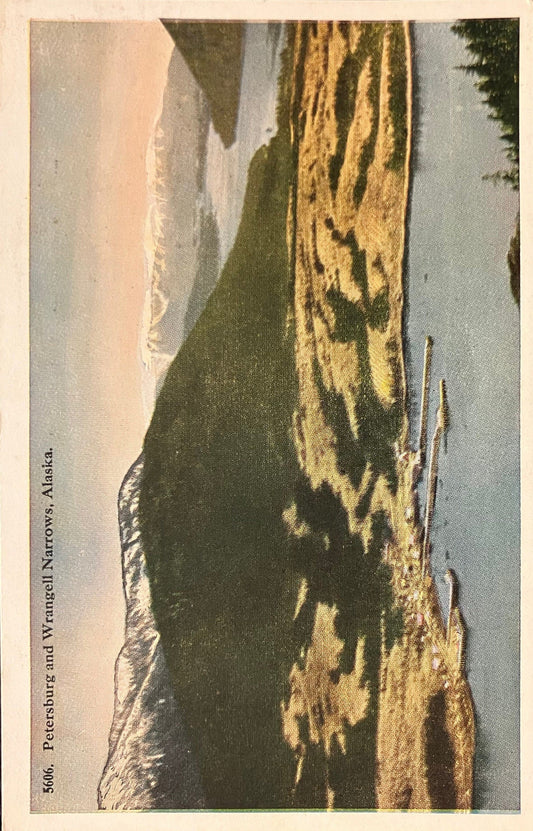 Petersburg - Wrangell Narrows, Alaska - Vintage Postcard