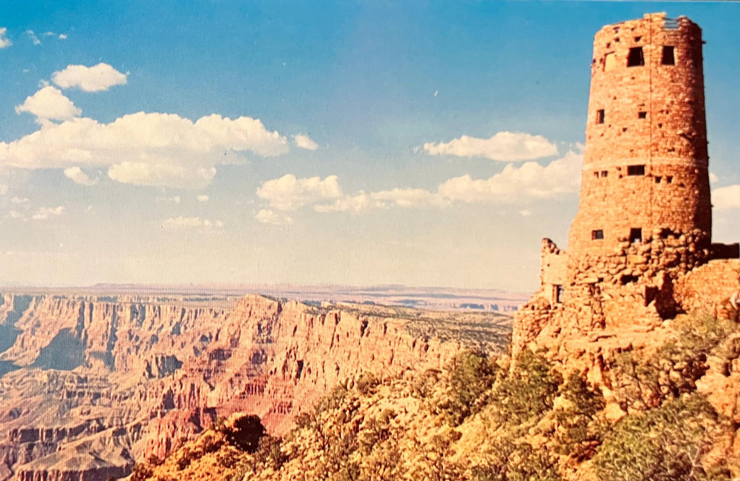 The Watchtower at Desert View - Grand Canyon National Park - Arizona - Vintage Postcard