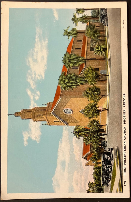 First Presbyterian Church - Phoenix, Arizona - Vintage Postcard