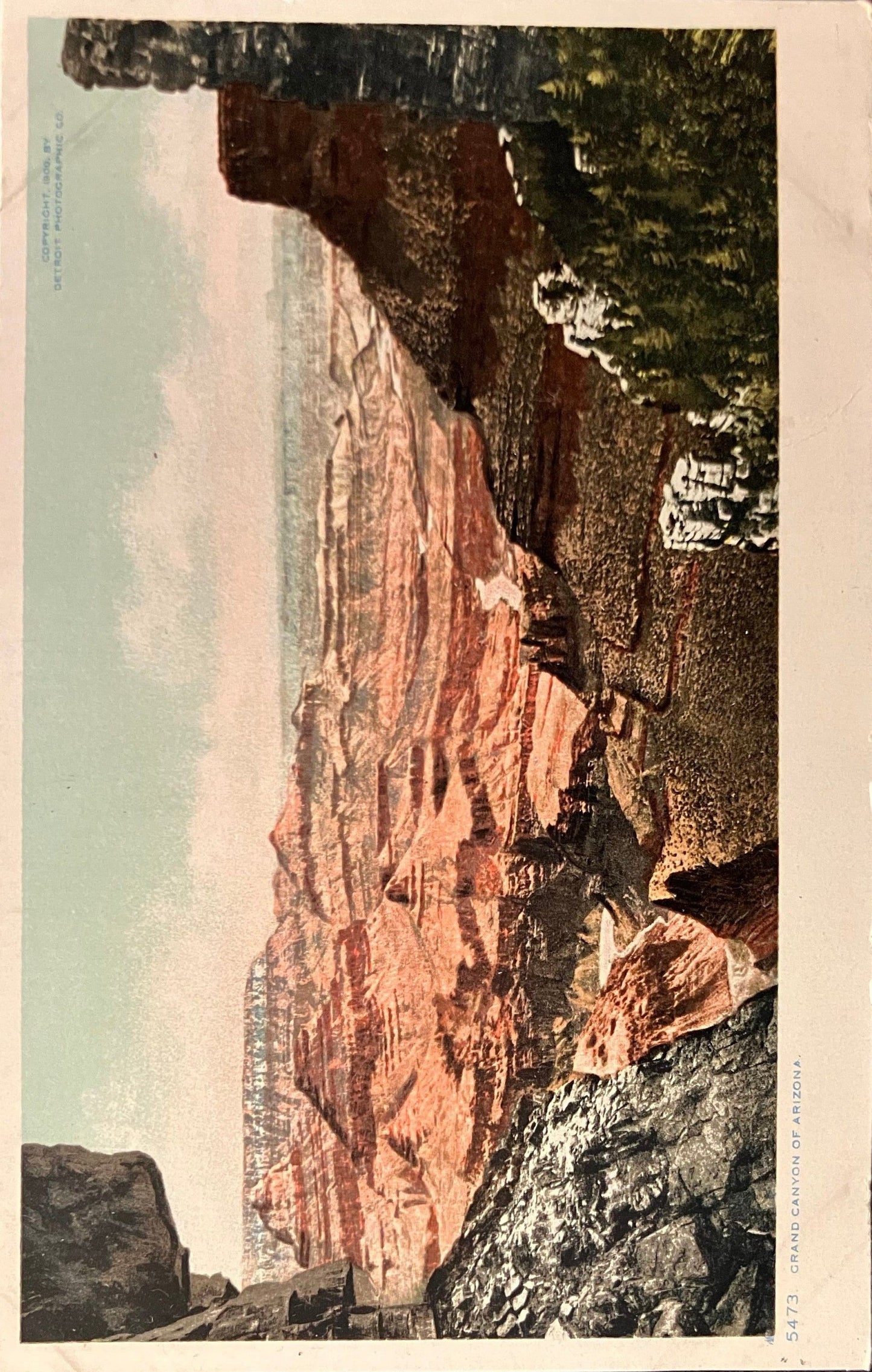 Grand Canyon of Arizona - Copyright 1903, by Detroit Photographic Co. - Vintage Postcard