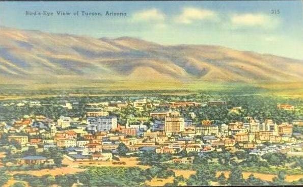 Tucson, Arizona - Linen Postcard 1930s/40s