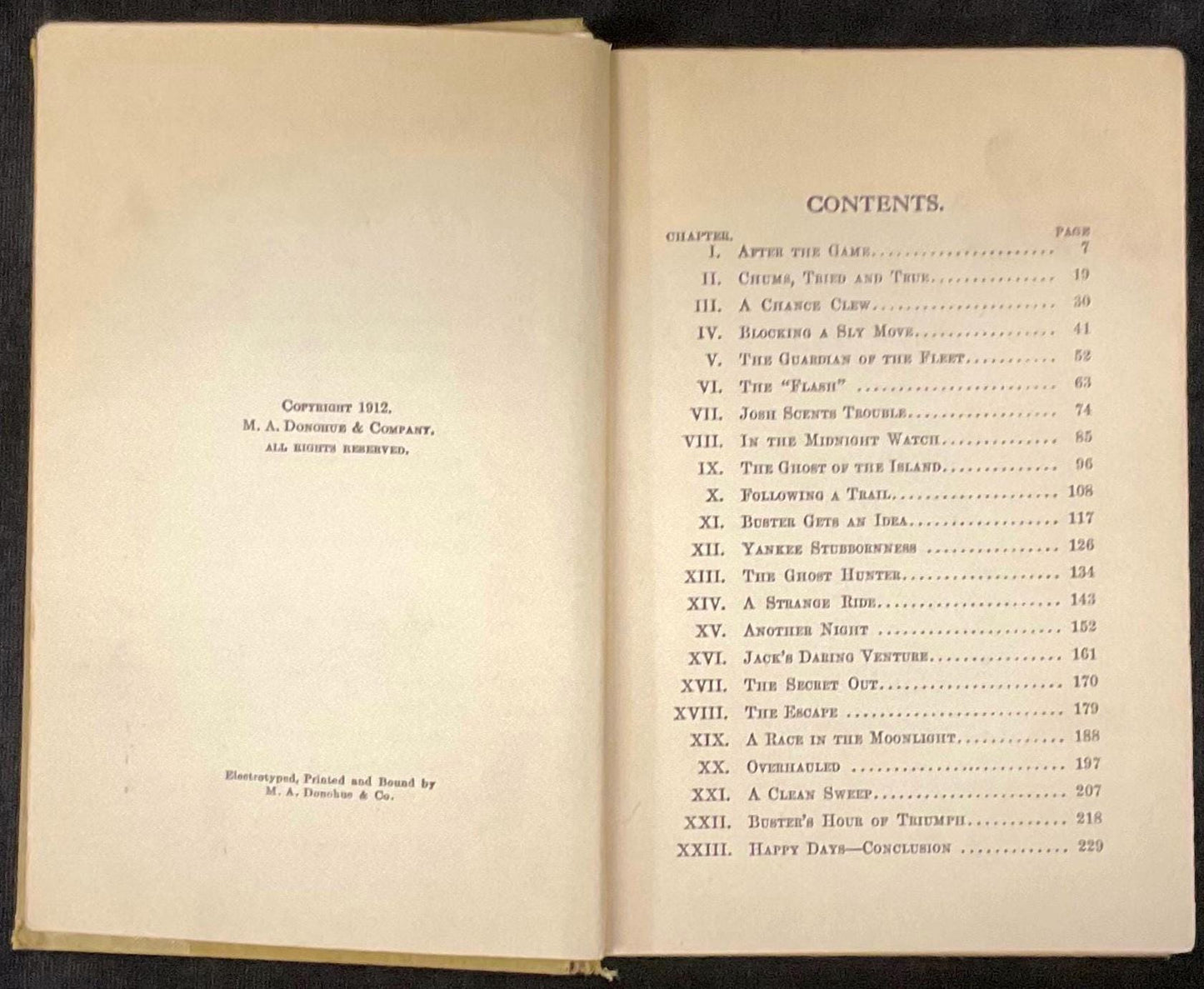 Motor Boat Boys on the St. Lawrence - by Louis Arundel - Copyright 1912 - publisher M. A. Donahue & Company - first printing