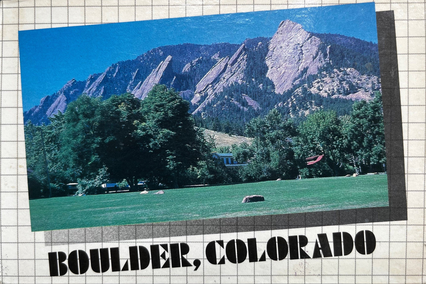 Boulder, Colorado - Mountain View - Retro Postcard 1980's