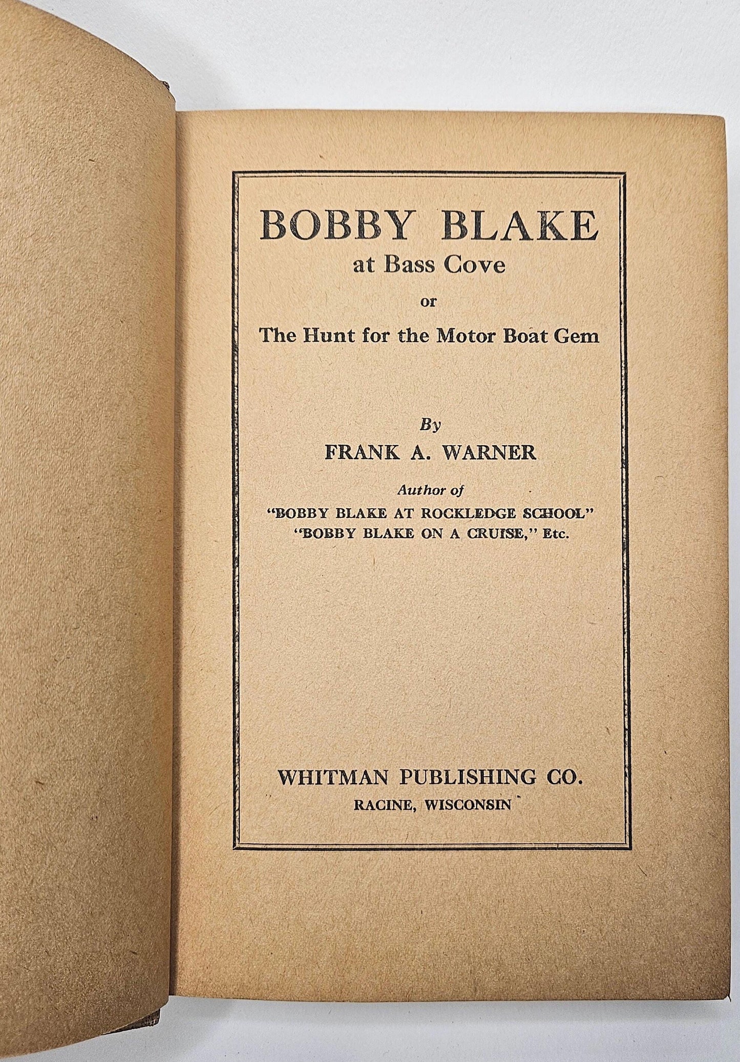 Bobby Blake At Bass Cove by Frank A. Warner - Published 1915 - Hardcover Book
