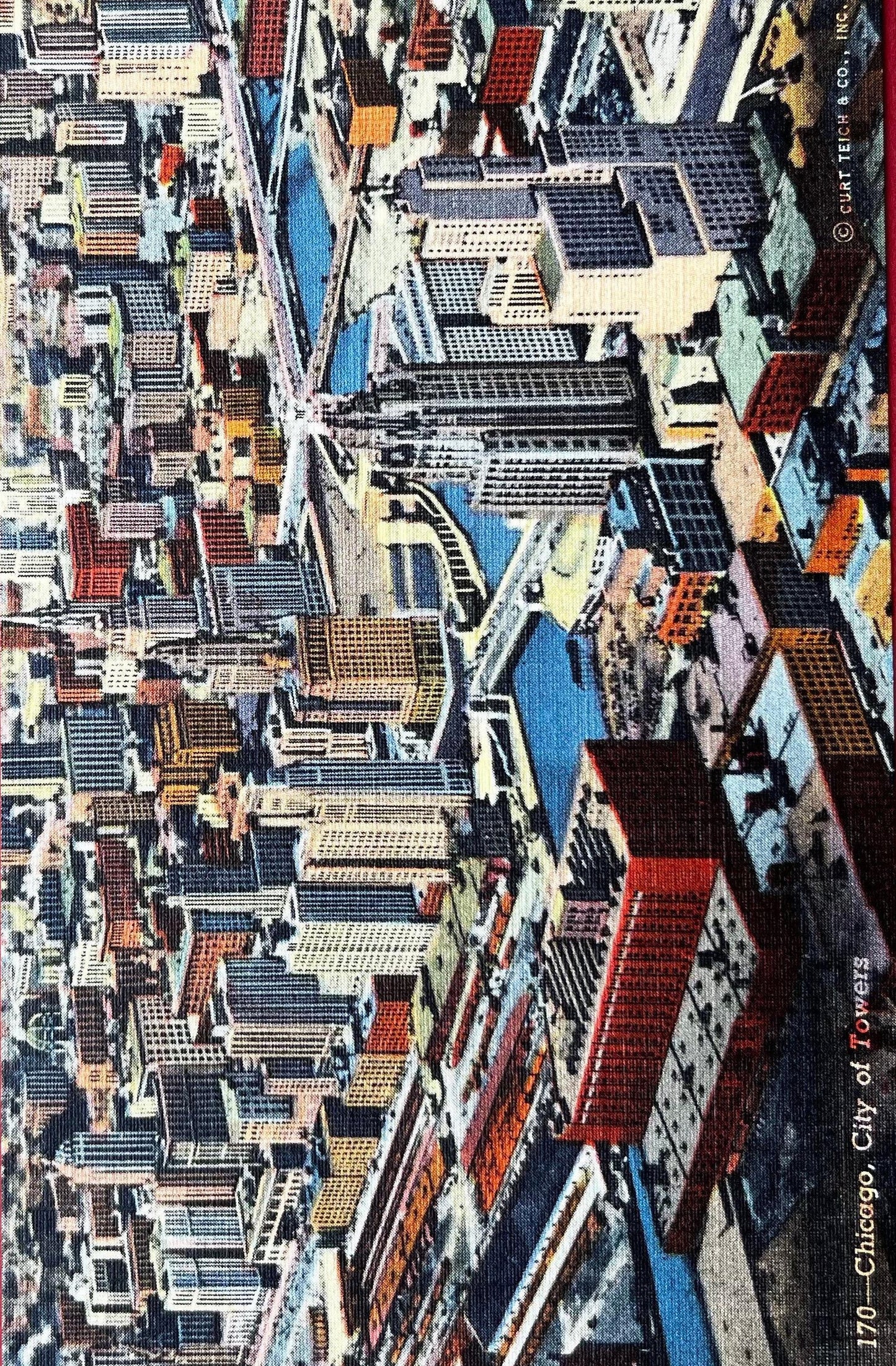 Chicago, Illinois - City of Towers - 1942 Linen Postcard