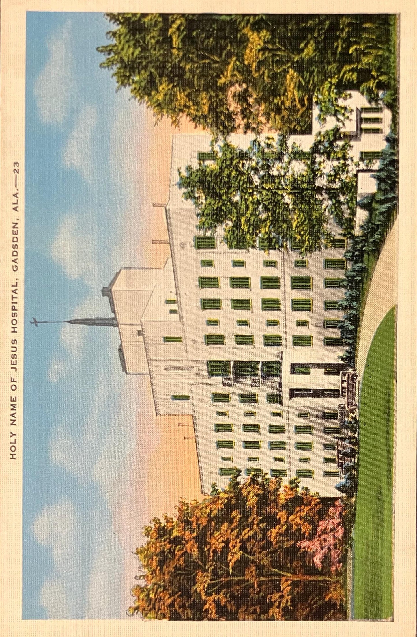 Holy Name of Jesus Hospital - Gadsden, Alabama - Vintage Postcard
