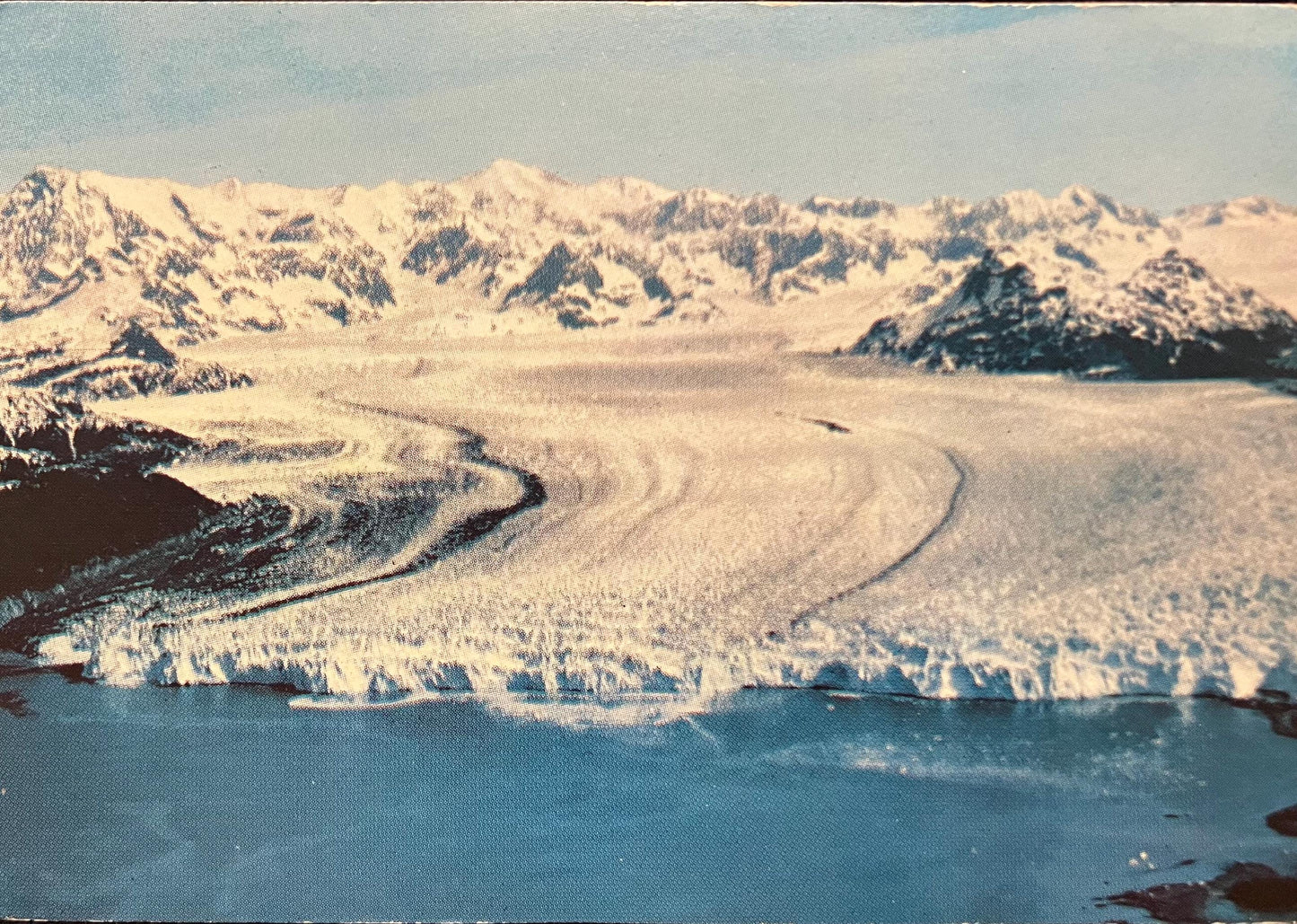 Columbia Glacier - Vintage Alaska Postcard