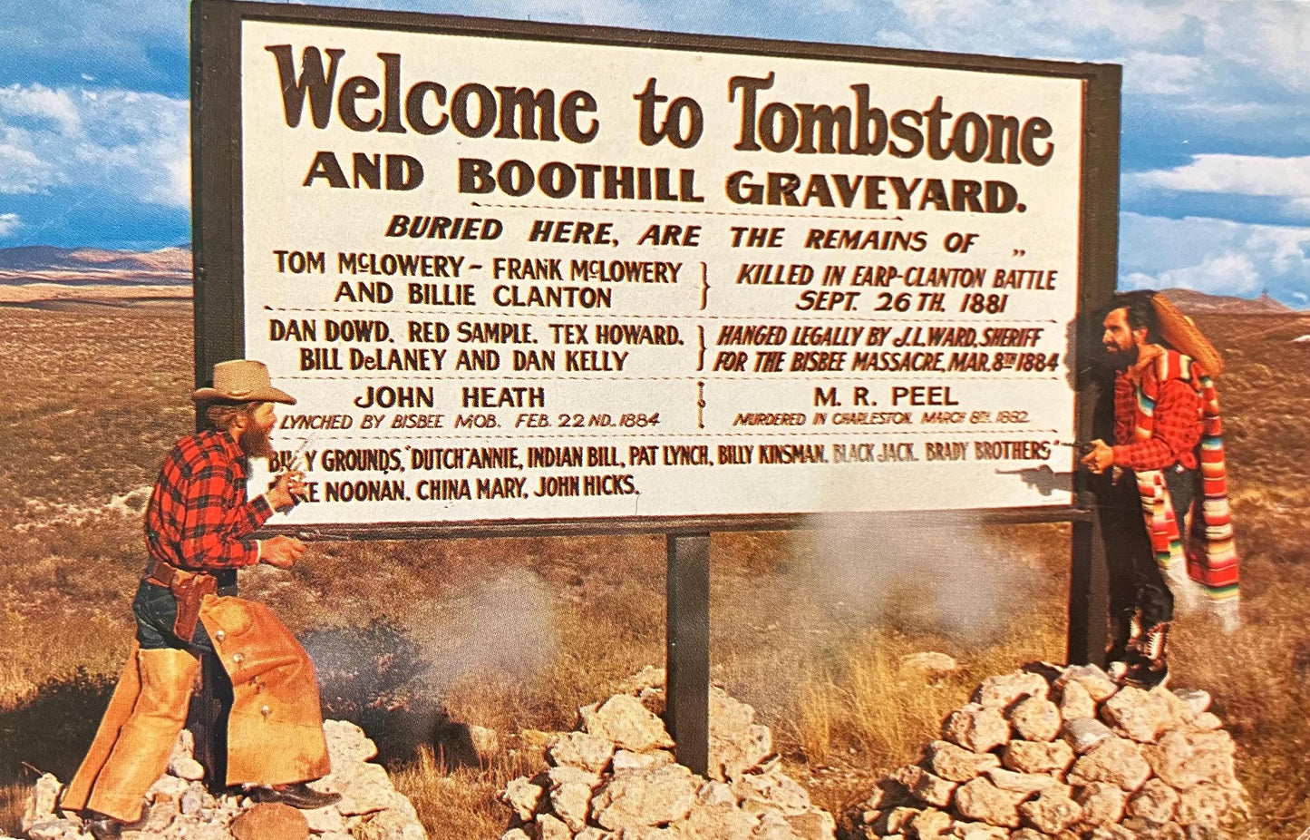 Welcome to Tombstone and Boothill Graveyard, Arizona - Vintage Postcard