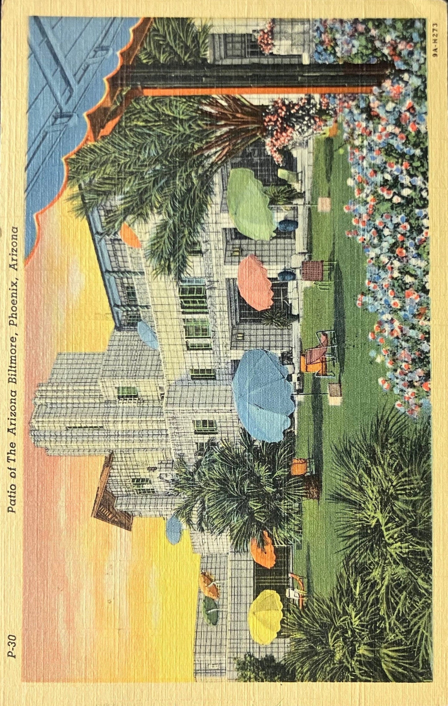 Patio of The Arizona Biltmore -Phoenix, Arizona - Vintage Postcard