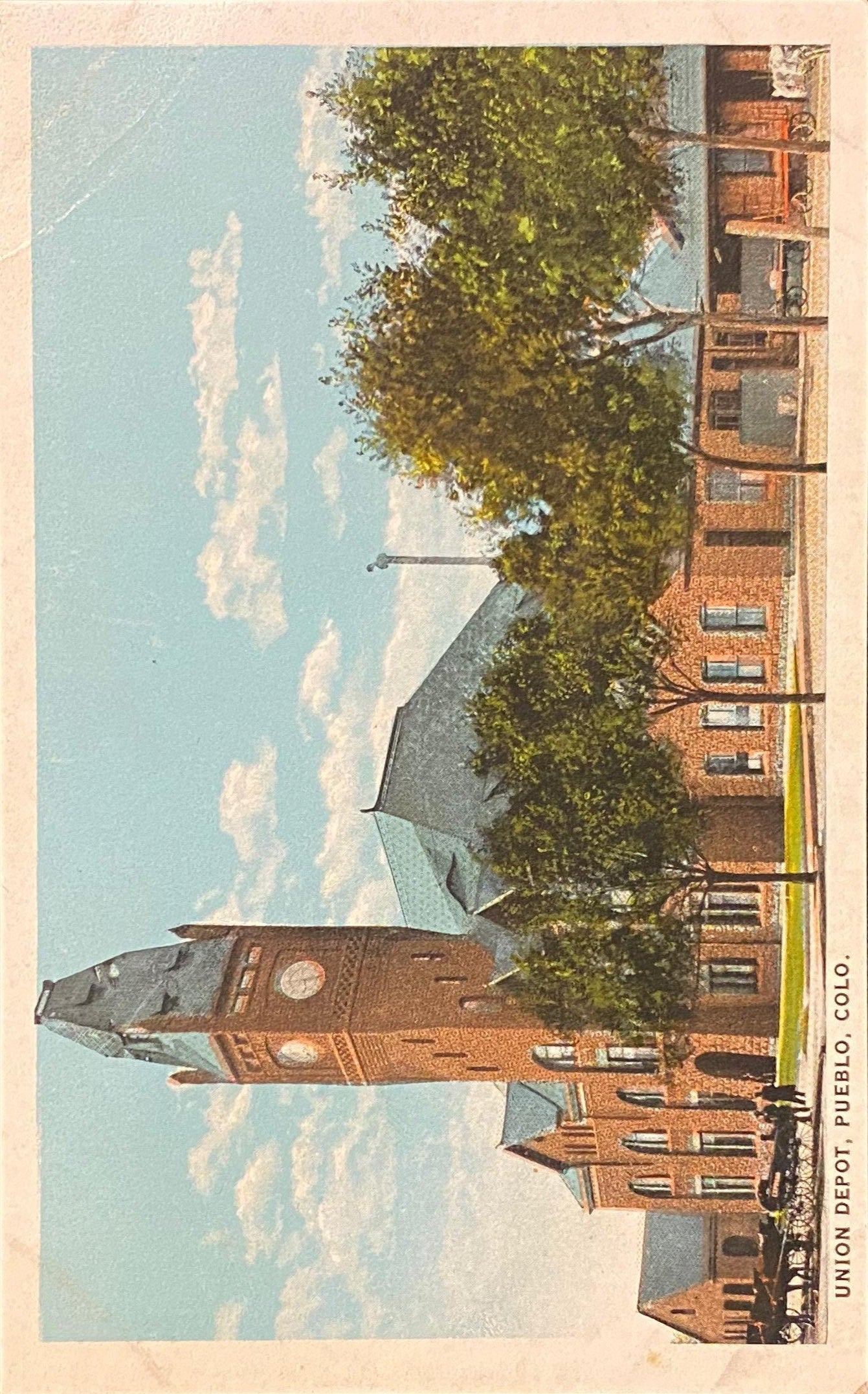 Union Depot - Pueblo, Colo. - Vintage Postcard