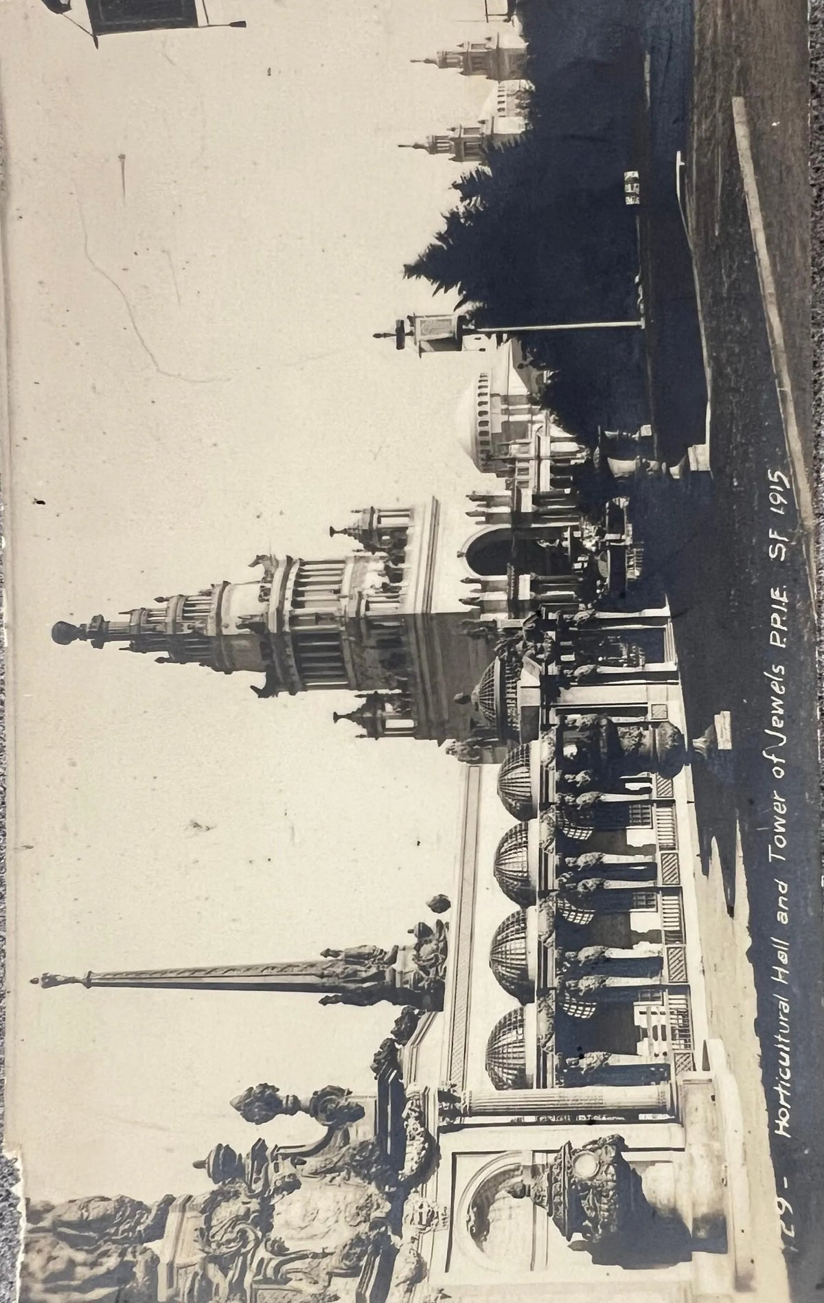 RPPC - Horticultural Hall - Tower of Jewels 1915 Pananma-Pacific World Exposition- San Francisco, Ca