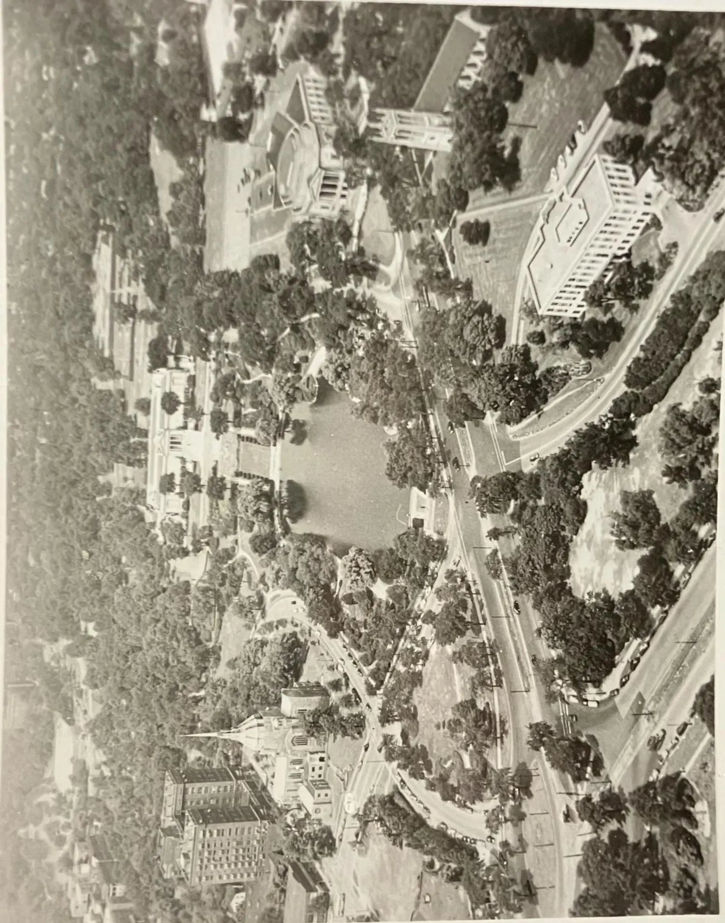 RPPC - Cleveland's Cultural Center, Ohio - Unique Square Aerial Photo - Vintage 1950s Postcard