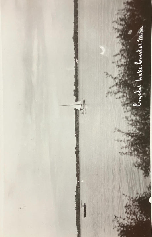RPPC - Crystal Lake, Crystal, Michigan - Vintage postcard