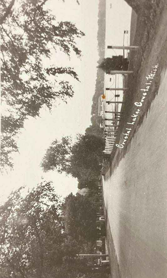 RPPC - Crystal Lake, Crystal, Michigan - Vintage Postcard