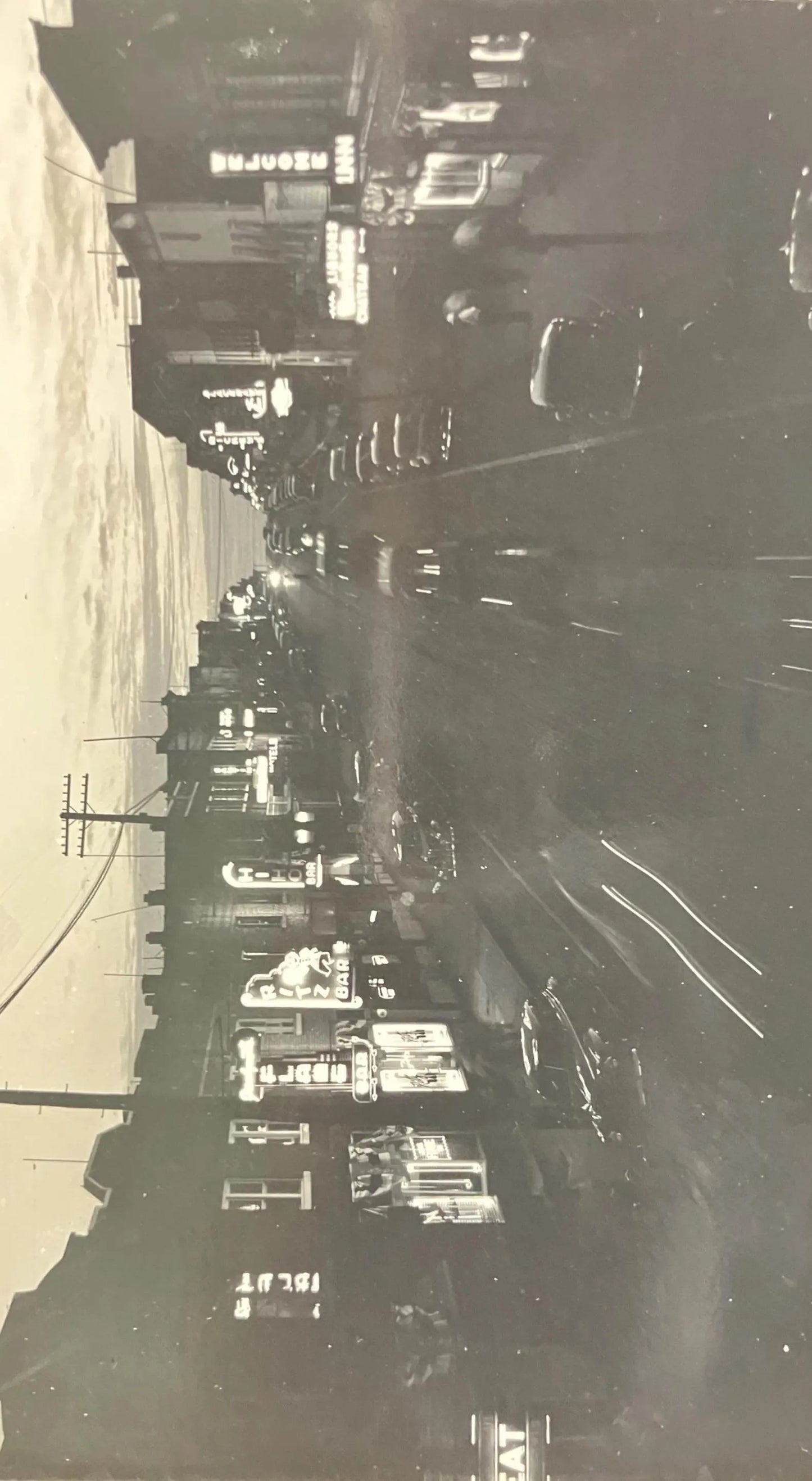 RPPC - Silver Street - Hurley, Wisconsin Nighttime Photo - Vintage Real PhotoPostcard
