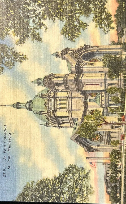St. Paul Cathedral, St. Paul, Minnesota - Vintage Postcard