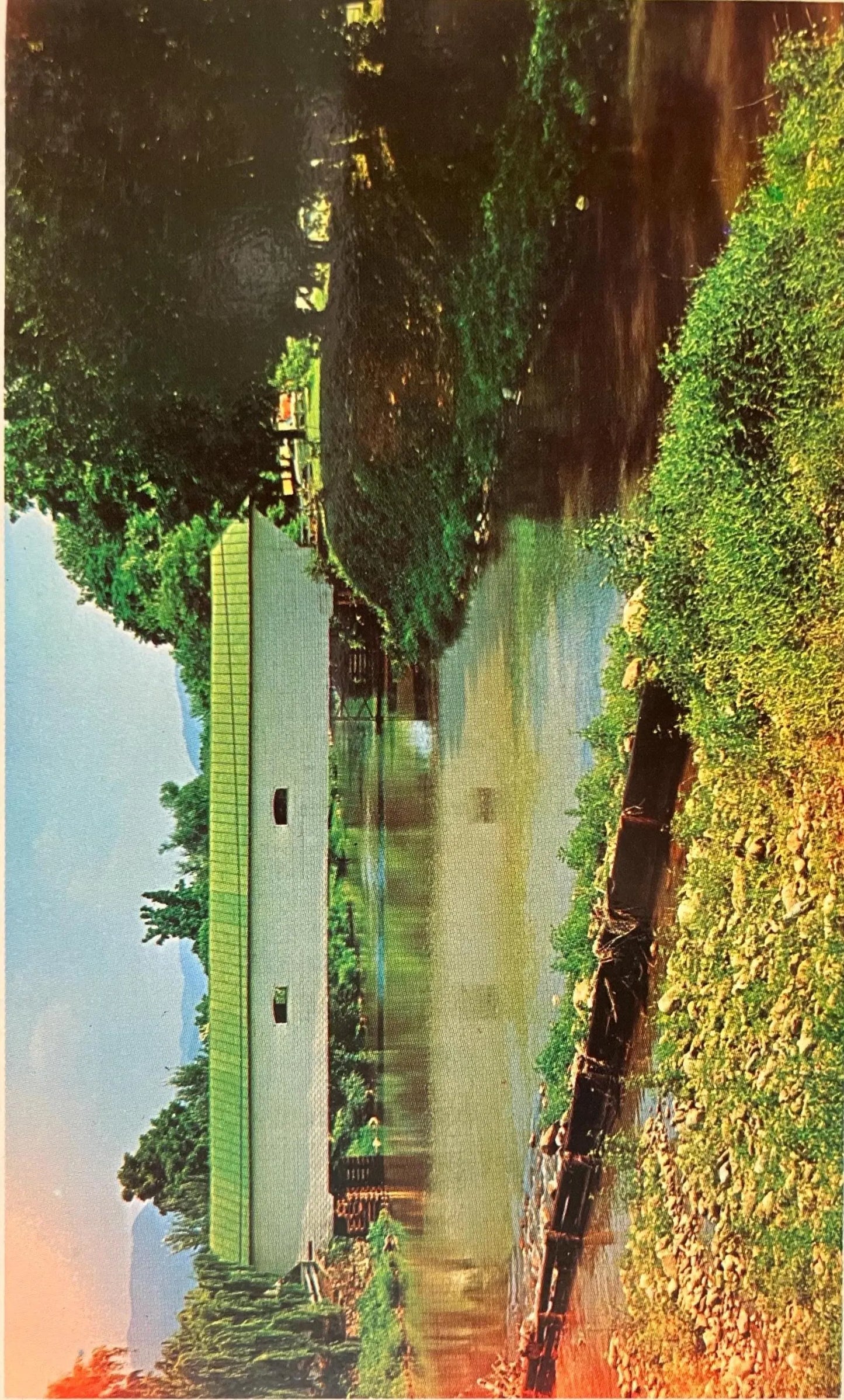 Historic Landmark of Tennessee - Doe River Bridge, Elizabethton, Tennessee - Vintage Covered Bridge Postcard