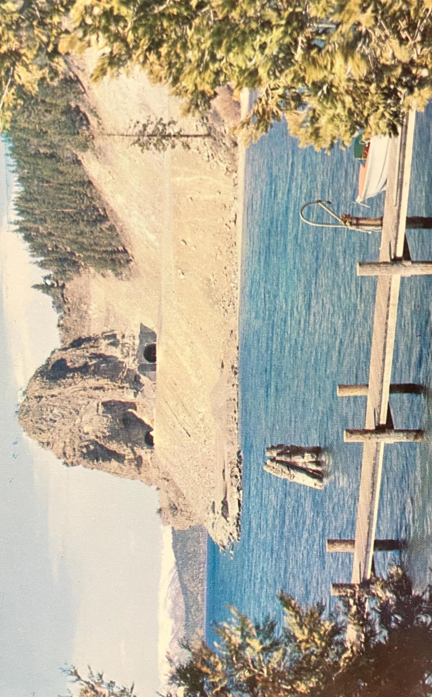 Cave Rock - Nevada Side of Lake Tahoe - Vintage Lake Postcard