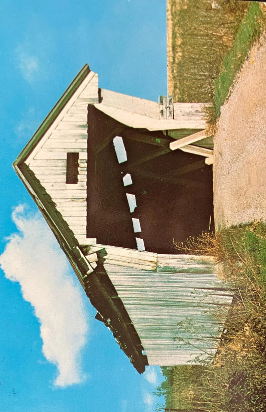 Jackson County, Ohio - Little Scioto River Bridge - Vintage Covered Bridge Postcard