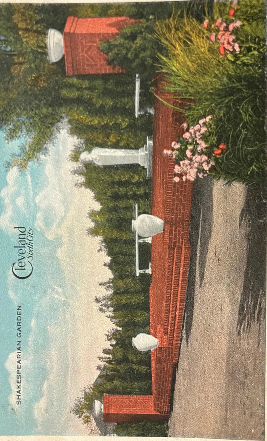 Shakespearean Garden, Cleveland, Ohio, Sixth City - Vintage Garden Postcard