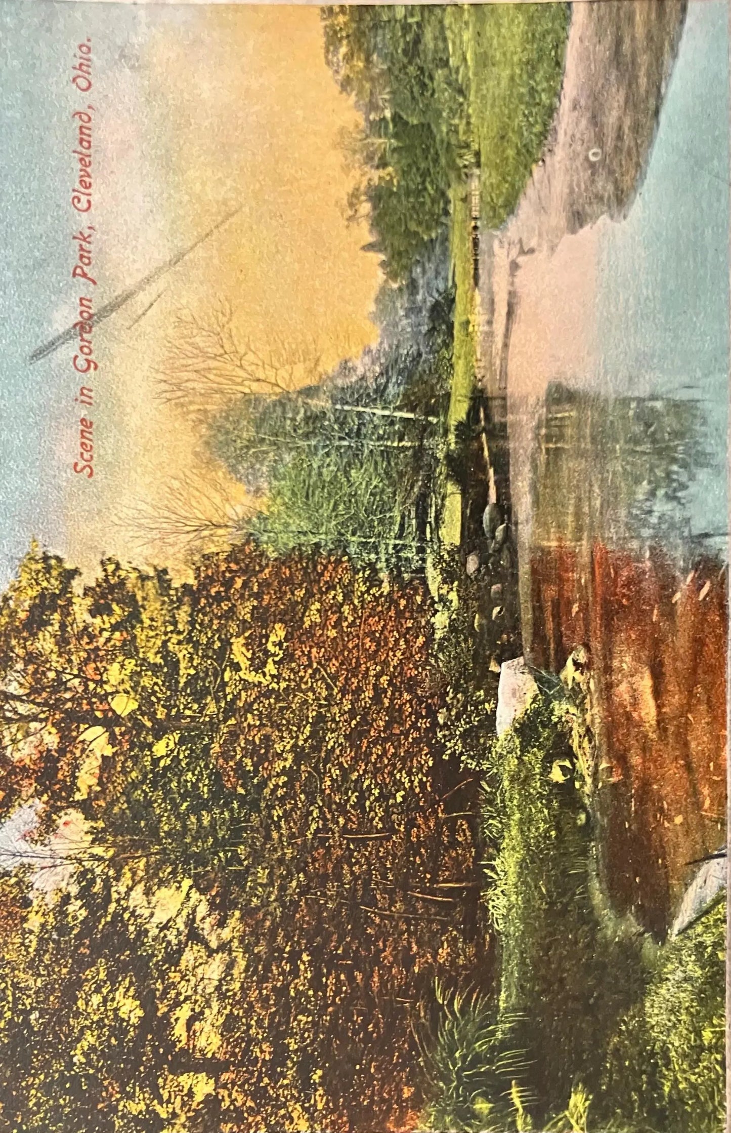 Scene in Gordon Park, Cleveland, Ohio - Vintage Park Postcard