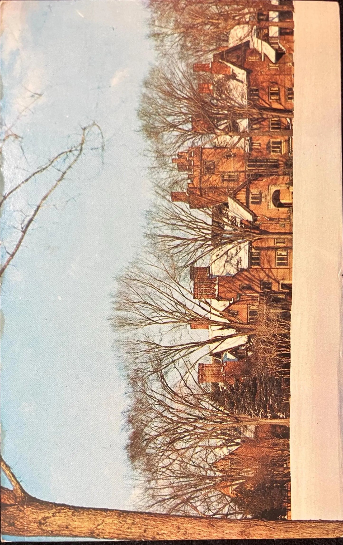 Stan Hywet Hall - Akron, Ohio - Five Cent Clown U. S. stamp - Vintage Postcard