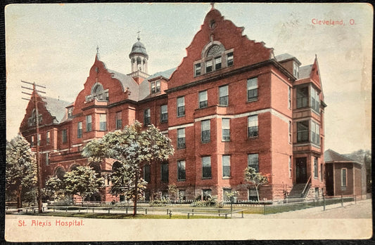 St. Alexis Hospital - Cleveland, Ohio - Made in Germany - Vintage Hospital Postcard