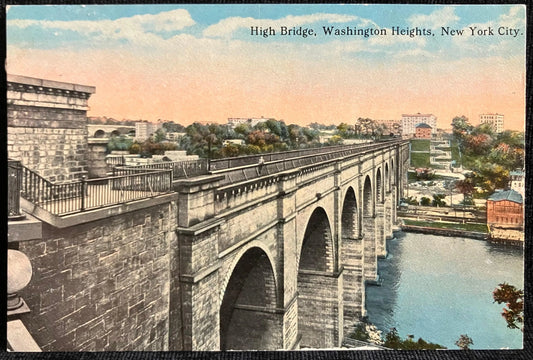 High Bridge, Washington Heights, New York City, New York - Vintage Postcard
