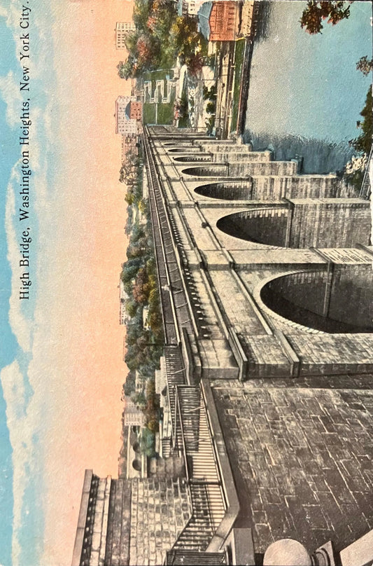 High Bridge, Washington Heights, New York City, New York - Vintage Postcard