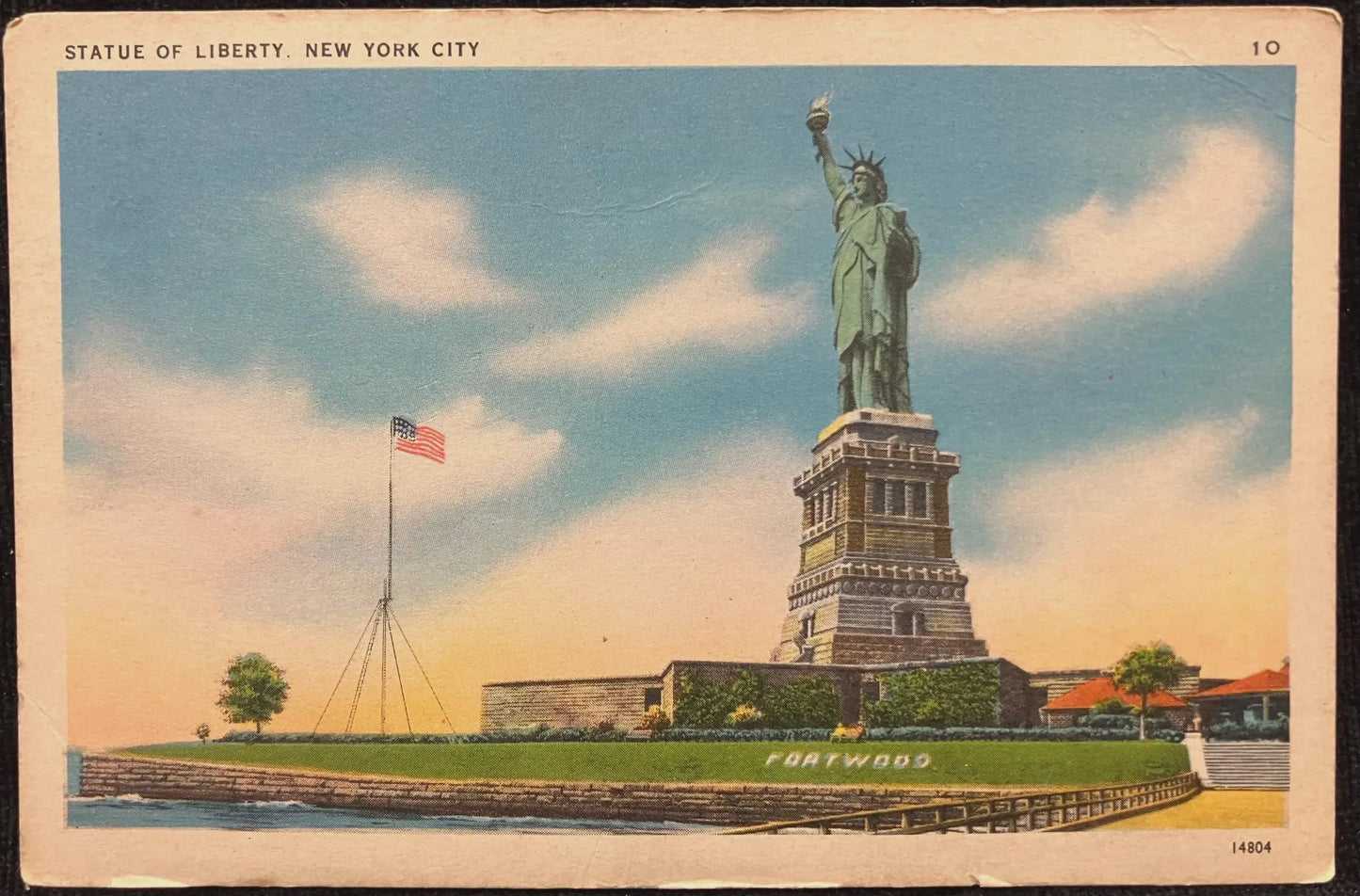 Statue of Liberty - Bedloe’s Island, New York - Vintage Postcard