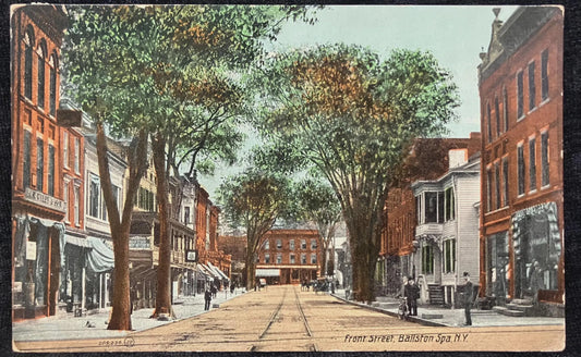Front Street, Ballston Spa, New York - Vintage Postcard