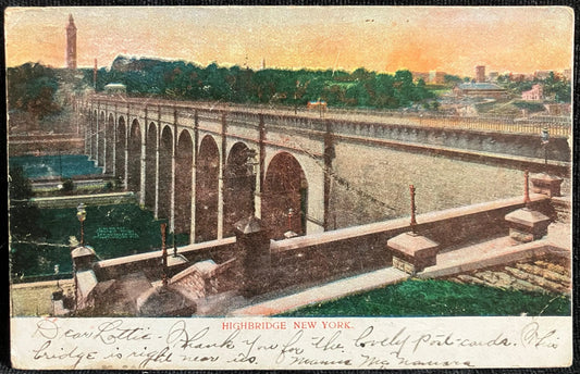 High Bridge, New York - Vintage Bridge Postcard