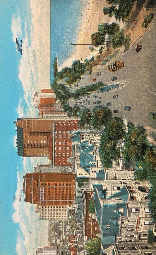 Lake Shore Drive, North from Drake Hotel, Chicago - Vintage Hotel Postcard