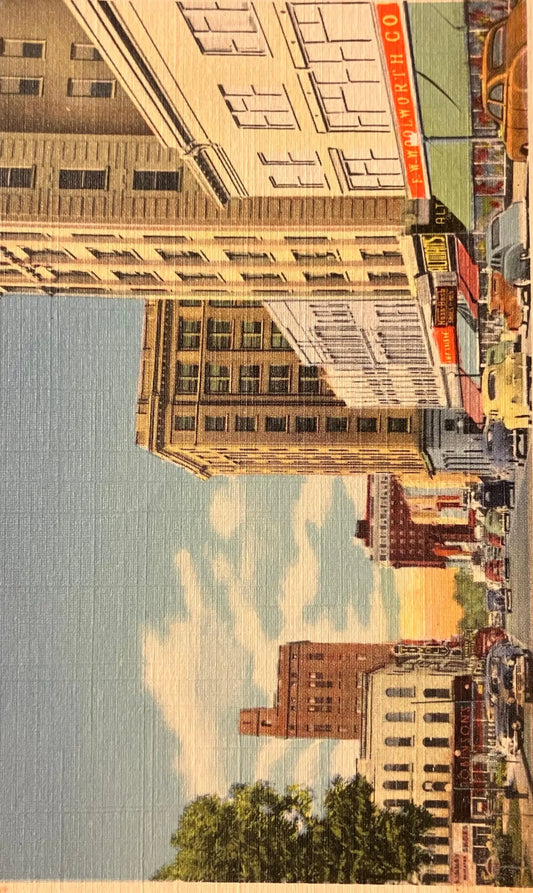 South Fifth Street, Springfield, Illinois - Vintage Postcard