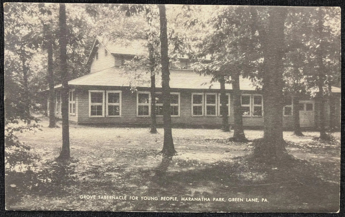 Grove Tabernacle for Young People, Maranatha Park, Green Lane, Pennsylvania - Vintage Tabernacle Postcard