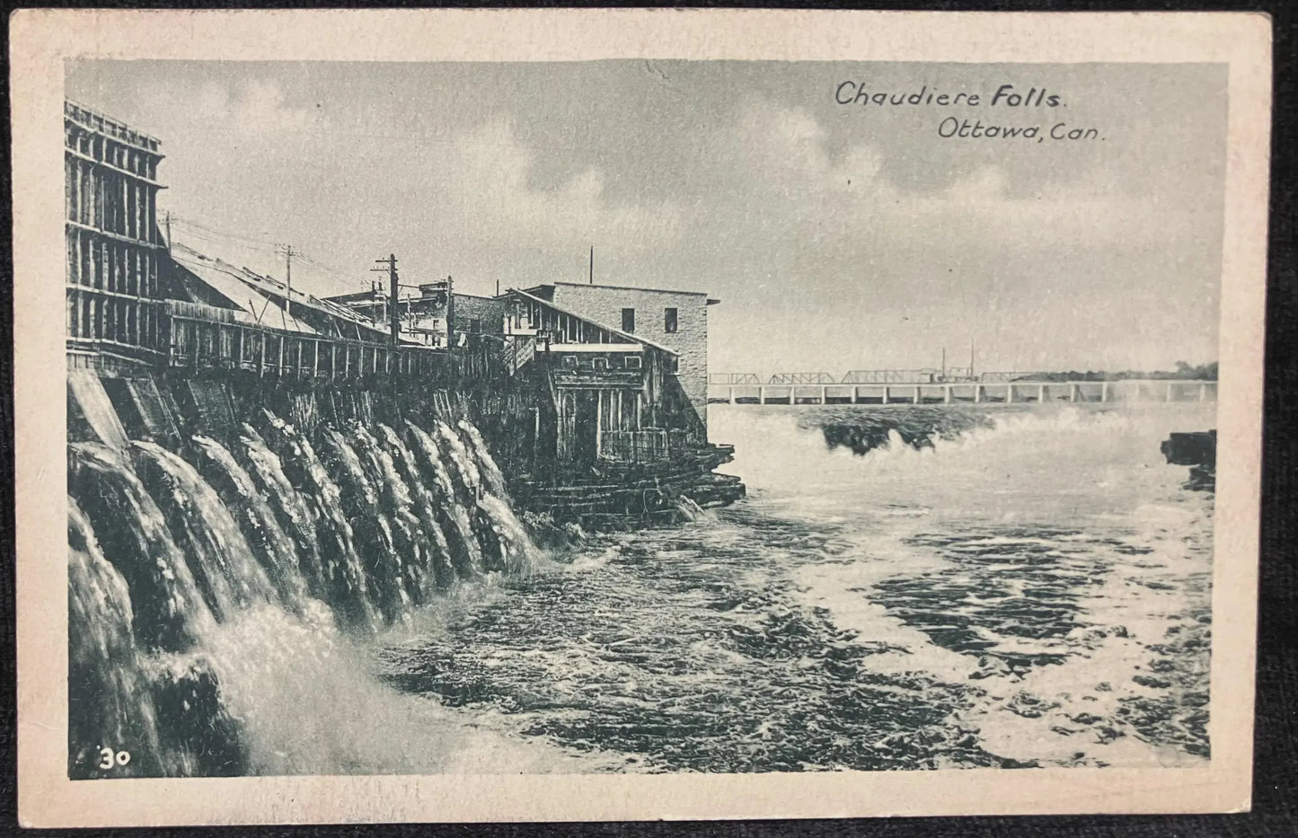 Chaudiere Falls, Ottawa, Canada - Vintage Waterfalls Postcard