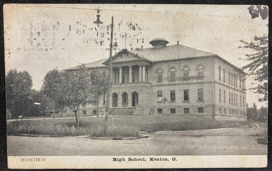 High School, Kenton, Ohio - Vintage High School Postcard