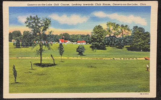 Geneva-on-the-Lake Golf Course - Looking towards Club House - Geneva-on-the-Lake, Ohio - Vintage Postcard