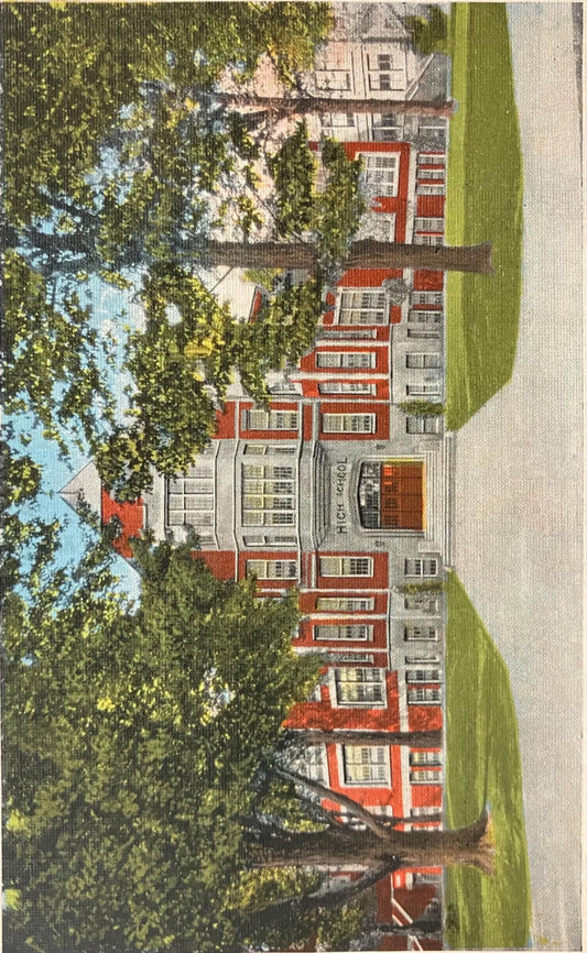 High School, Wooster, Ohio - Vintage High School Postcard