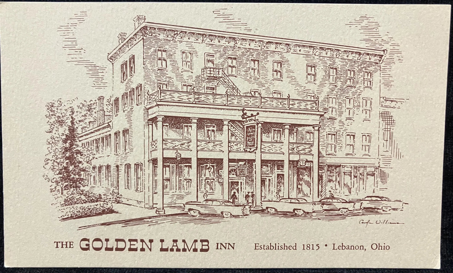 The Golden Lamb Inn - Established 1815 - Lebanon, Ohio - Vintage Lodge Postcard