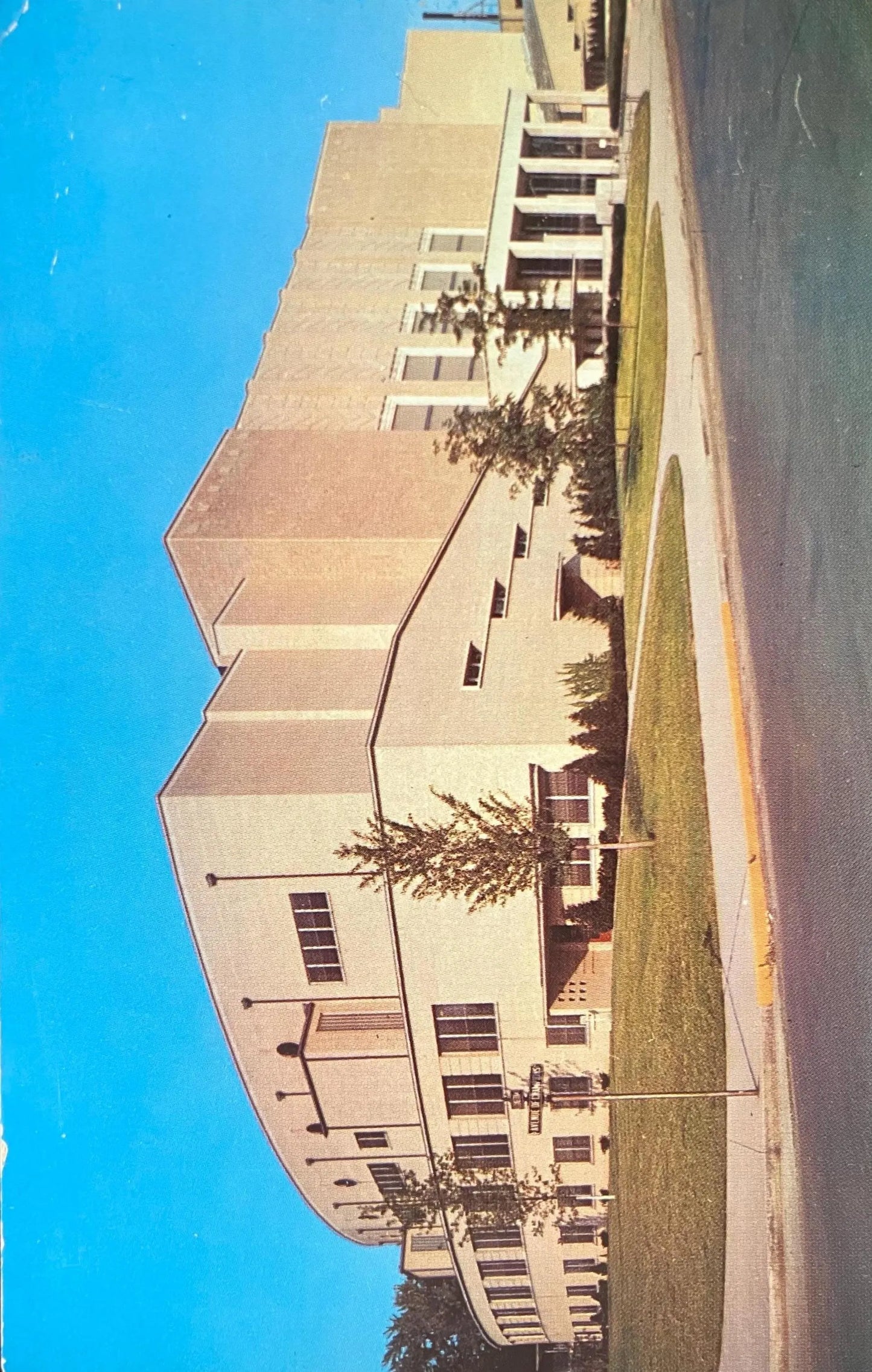 Coliseum at University of Kentucky - Lexington, Kentucky - Ektachrome: Helen O'Brien - Vintage Campus Postcard